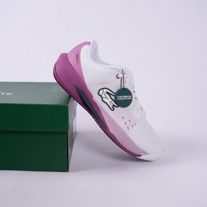 Sepatu Tenis Lacoste AG LT Evo White Pink Tennis Shoes