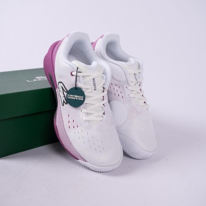 Sepatu Tenis Lacoste AG LT Evo White Pink Tennis Shoes