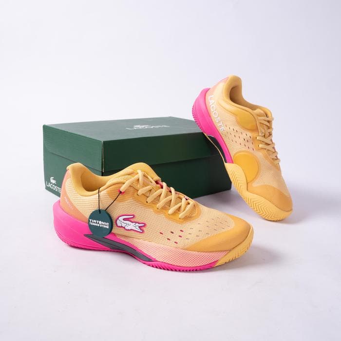 Sepatu Tenis Lacoste AG LT Evo Pink Tennis Shoes
