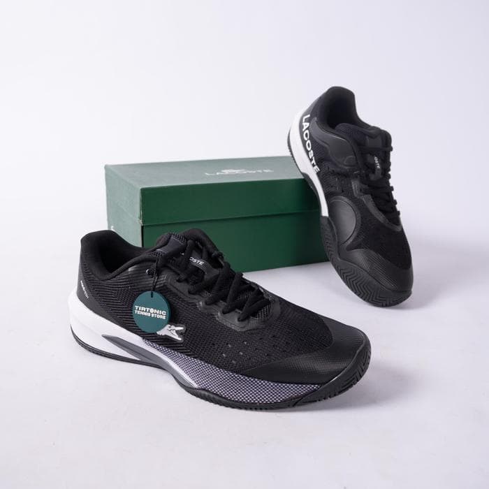 Sepatu Tenis Lacoste AG LT Evo Hitam Tennis Shoes