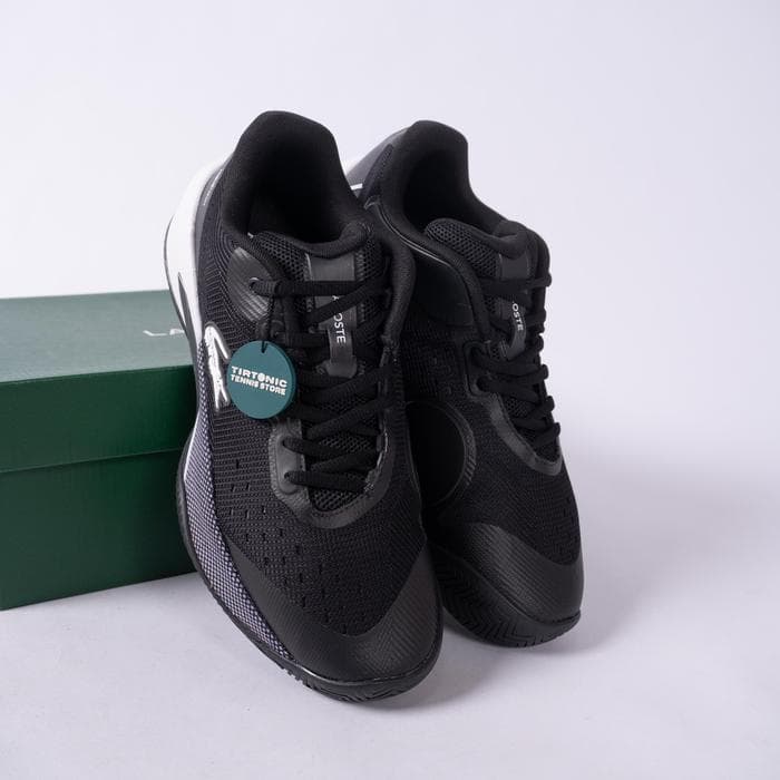 Sepatu Tenis Lacoste AG LT Evo Hitam Tennis Shoes