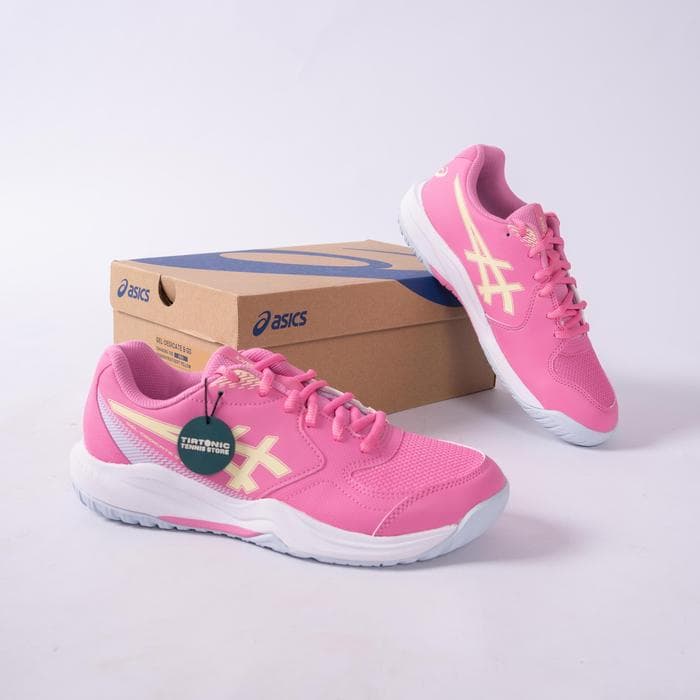 Sepatu Tenis Asics Gel Dedicate 9 GS Dragon Fruit Tennis Shoes