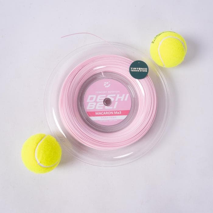 Senar Tenis Deshibeli Macaron Ma3 Tennis String Potongan Reel - Biru, 1.20mm