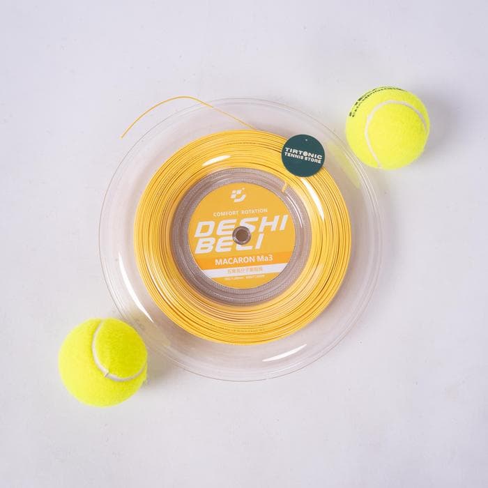 Senar Tenis Deshibeli Macaron Ma3 Tennis String Potongan Reel - Biru, 1.20mm