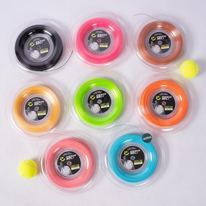 Senar Tenis Deshibeli 3N Tennis String Potongan Reel - Pink, 1.20mm